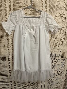 NWOT white cotton nightgown or slip for girls 3-4T size 90